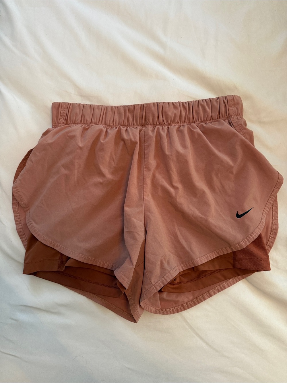Nike Women's Dusty Rose Two-Layer Running Shorts